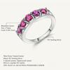 Gb Solid 1 .84ct Natural Rhodolite Garnet Ring 925 Sterling Sliver Wedding Band Simple Rings For Women Fine Jewelry