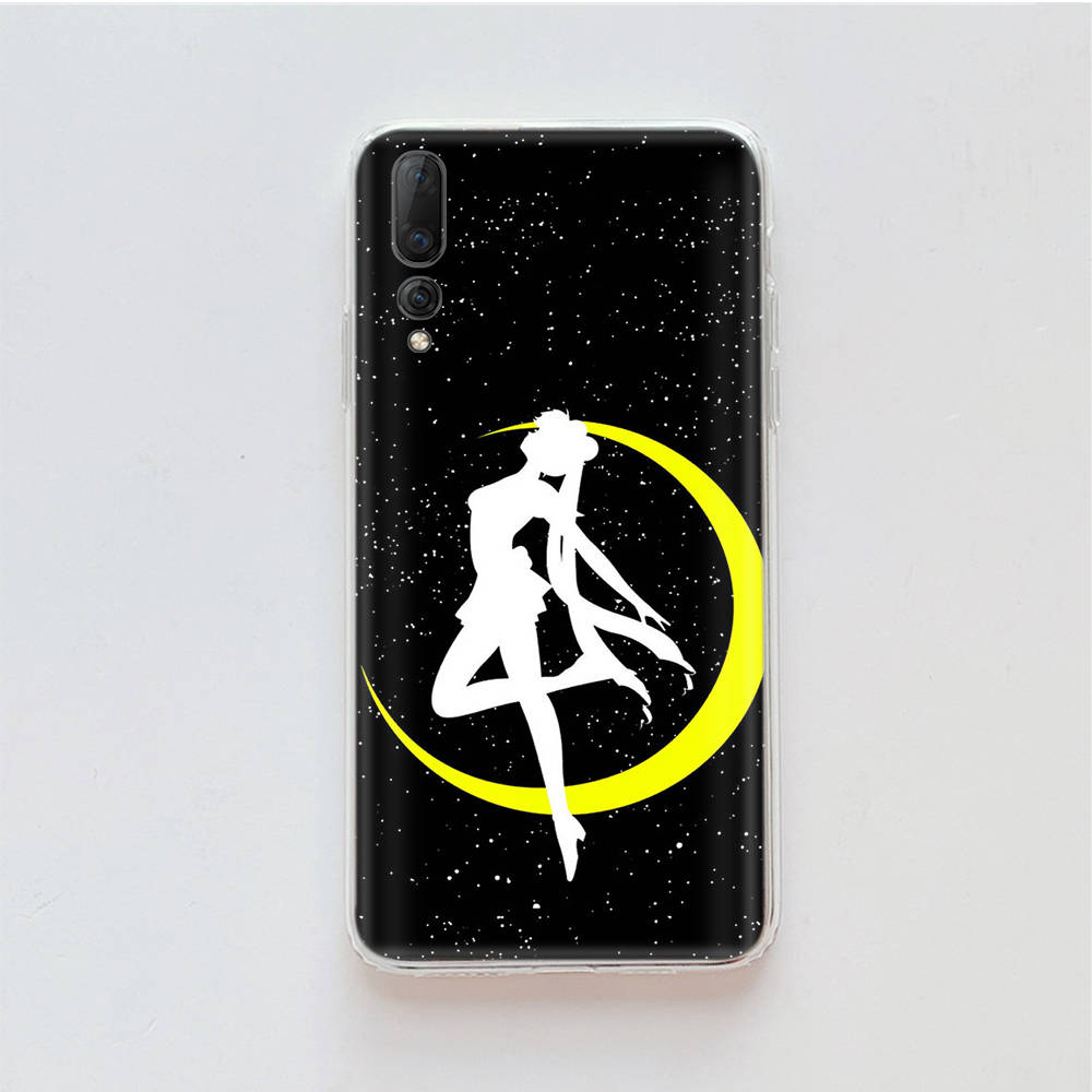 Прозрачный чехол для Samsung A04 A14 A23 M33 M53 Realme 10 9 C35 C55 VIVO X80 Infinix Hot 30 Note 11 Tecno Spark 8P Pro W-67 Sailor Moon Girls