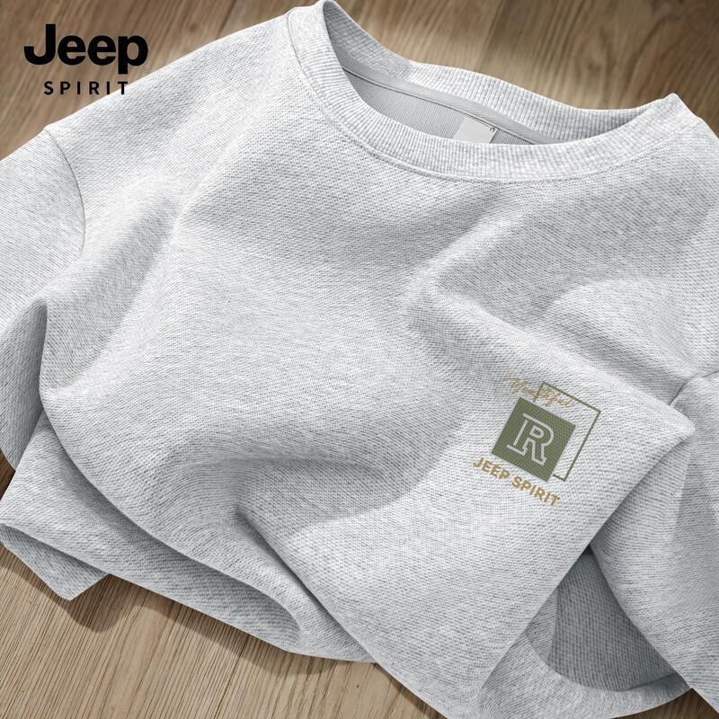 JEEP SPIRIT Мужской спортивный свитшот свободного кроя с круглым вырезом, 2025