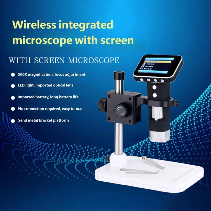 Portable Digital Magnifying Glass for Children with 500X and 500X Zoom Level 3.5 Inch Display Ideal for Outdoor Discovery