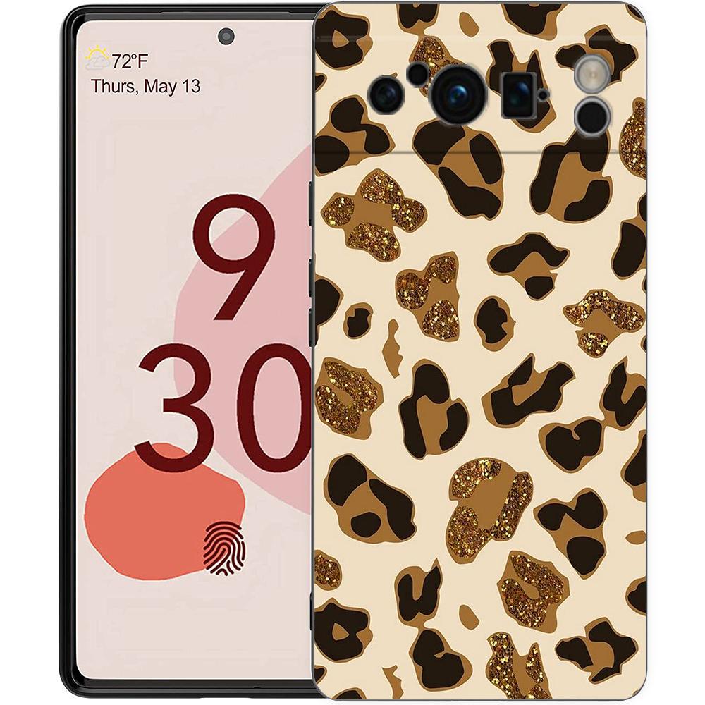Модный Чехол для Телефона с Принтом Тигра и Леопарда для Google Pixel 9 8 9A 8A 7 7A 6 Pro XL 6A 5G Черный Мягкий Задник Роскошная TPU Крышка