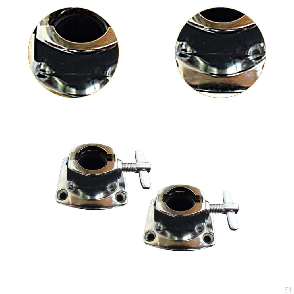 2Pcs Tom Cymbal Holder Clamp Drum Mount Bracket Professional Accessory