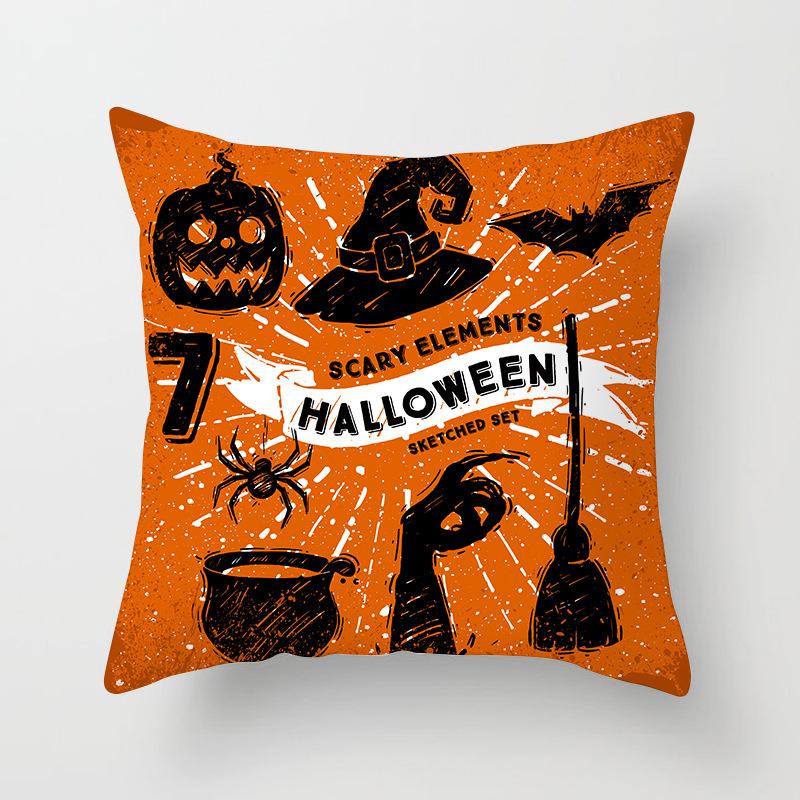 New Halloween Pumpkin Series Pillow Cover Festive Home Sand Release Art Pillow Cushion Cover