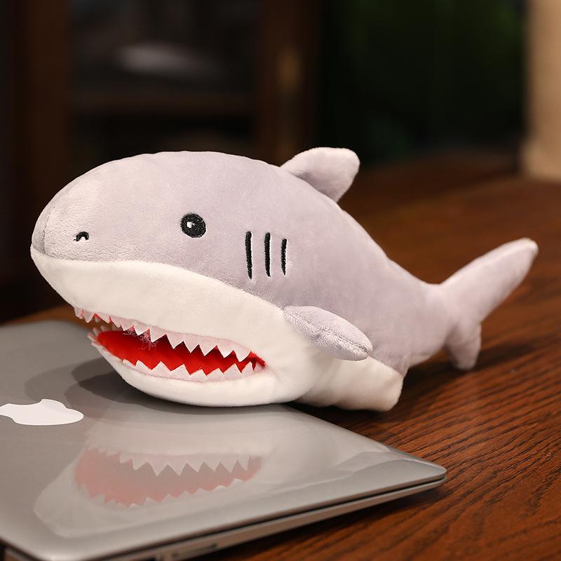 Ocean Shark Hand Puppet Toy Clown Fish Glove Doll Can Open Mouth Baby Early Education Parent-child Interaction Table