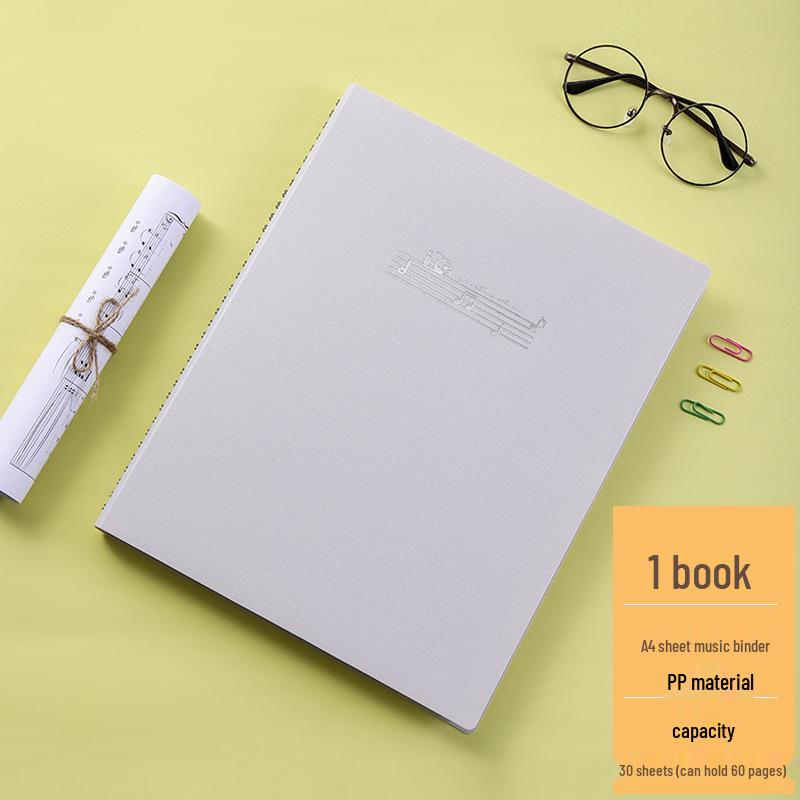 Папка для нот формата A4 Morandi с антибликовым покрытием и зажимом