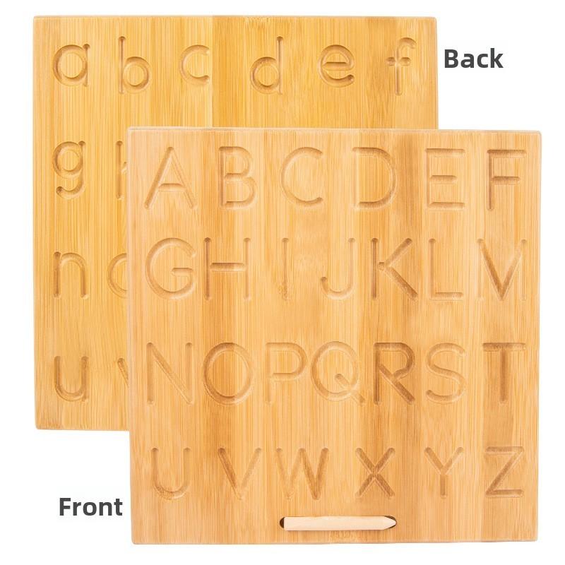 Деревянная азбука и цифры, пазл-доска для дошкольного образования и тренировки почерка