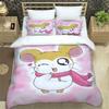3D Printing Cartoon Lovely Hamtaro Bedding Set Duvet Cover Pillow Set Birthday Gift Boys Quilt Cover Bedding Home Textiles