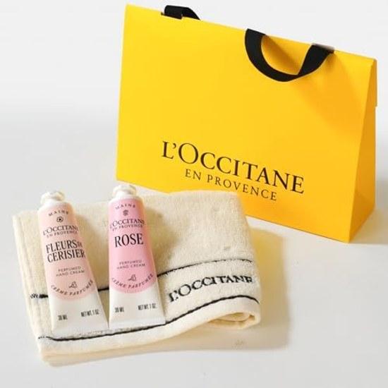 LOCCITANE Крем для рук 'Цветок вишни' Sakura Rose 30 мл x 2 шт. полотенце подарочный набор на день рождения с открыткой