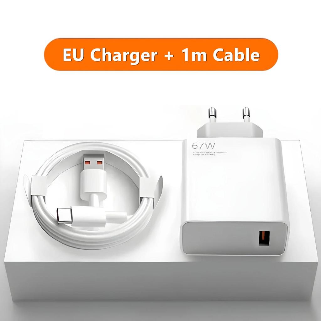6A 67W сверхбыстрое зарядное устройство USB-кабель Type C для Xiaomi для Redmi для POCO