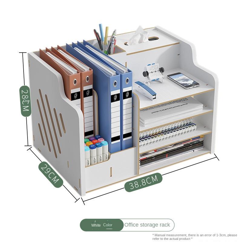 Студенческая простая подставка для книг, книжная полка, офисная полка для файлов, многослойная полка, настольная деревянная папка, ящик для хранения