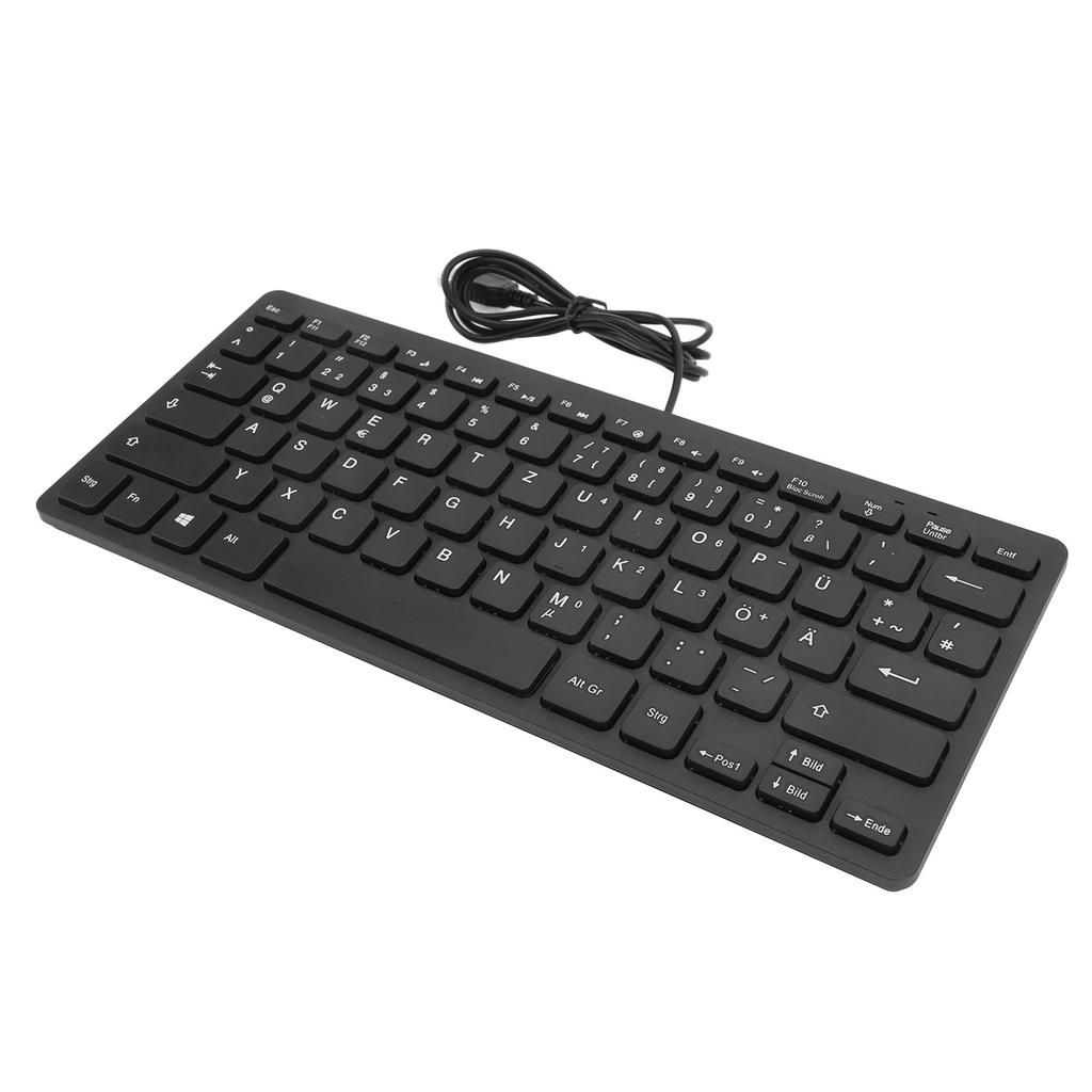 78 Keys Language Ultra Thin Keyboard Plug and Play Splash Proof USB Wired Compact Keyboard for