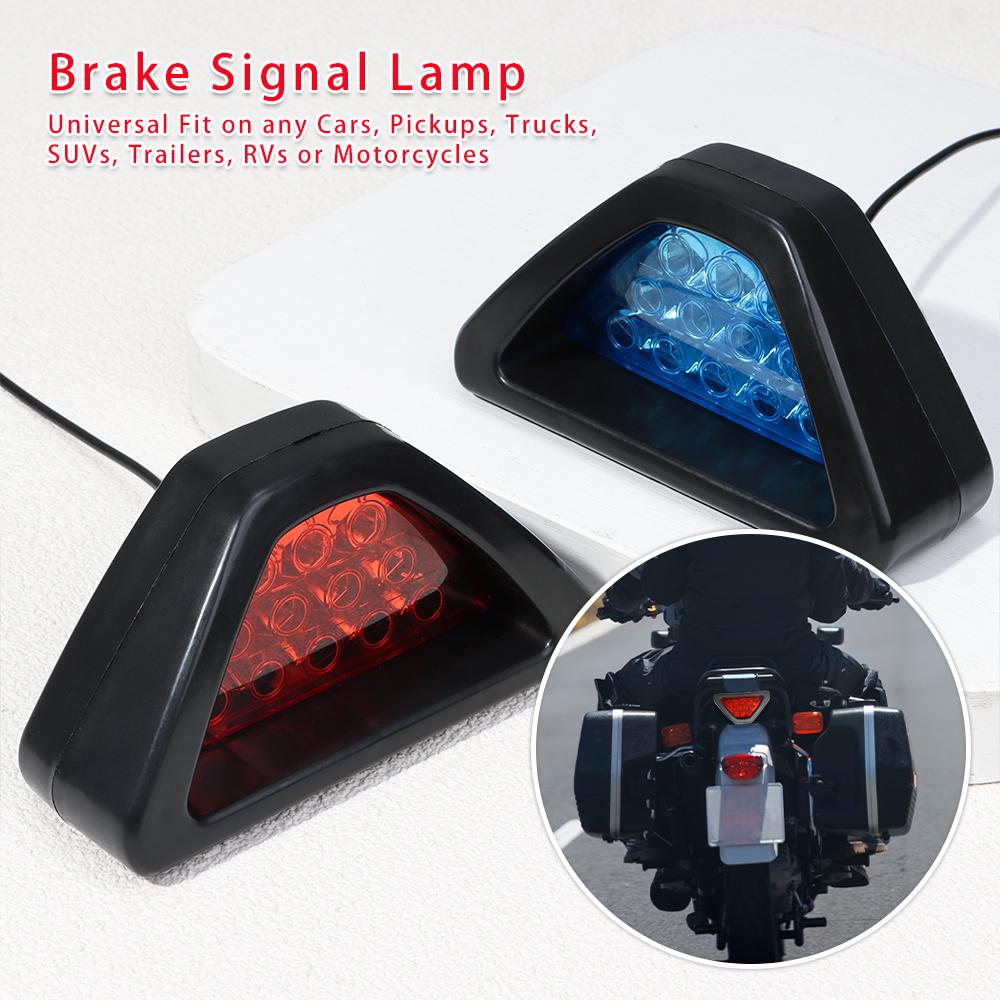 Tail Triangle F1 Style 12LED Brake Signal Lamp Third Brake Lamp Stop Light Rear Fog Light
