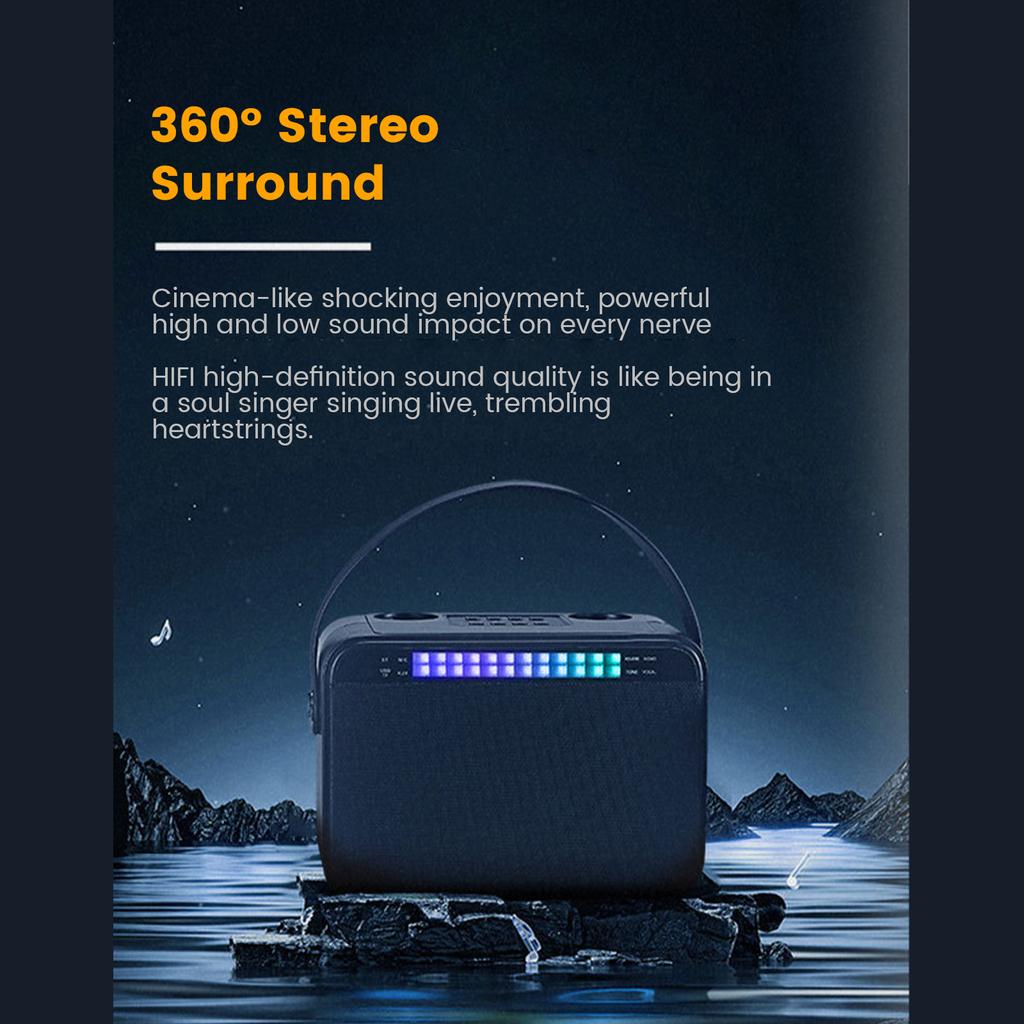 Беспроводной многофункциональный динамик Сабвуфер BT Audio 8D Surround Sound Мощный сабвуфер Несколько