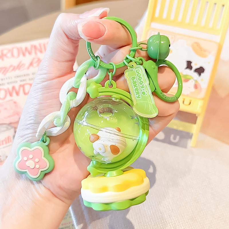 Charming Dreamy Keychain Accessory With Fun Cartoon Earth Globe For Students