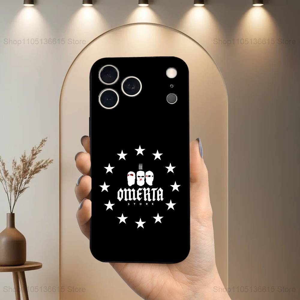 Singer 47 O-Omerta M-Maes Phone Case For iPhone 17,16,15,14,13,12,11 Plus,Pro Max,XS,X,XR,SE,Mini,8,7,Soft Silicone Black Cover