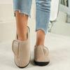 Fashion Women Cotton Shoes 2024 New Faux Suede Plush  Shoes Indoor Home Floor Anti-slip Warm Thick-soled  Lightweight Outerwear Shoes