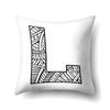 Polyester Pillow Case Pencil Drawing Geometric Decorative Print 26 English Letters Pillow Cushion Cover Simple