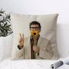 PPedro PPascal Cushion Cover Eco Linen Pillow Case  DoubleSided Print Breathable  Durable Hidden Zipper Home Decor Gift
