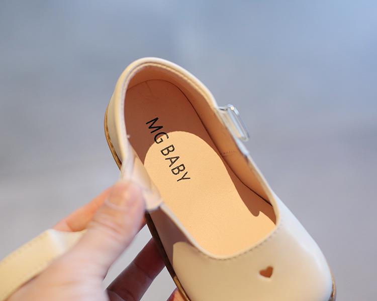 Детские туфли из кожи на липучках в стиле ретро — весна 2022 г. Туфли принцессы для девочек в модном черном цвете