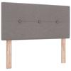 Box Spring Bed with Pillow and Headboard Taupe 90 x 200 cm Fabric