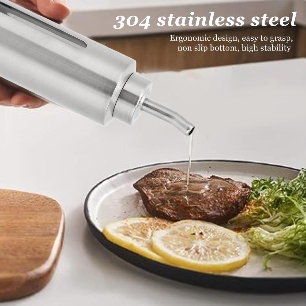 304 Stainless Steel Vinegar Cruet Bottle 150ml Liquid Condiment Holder Hotel Use