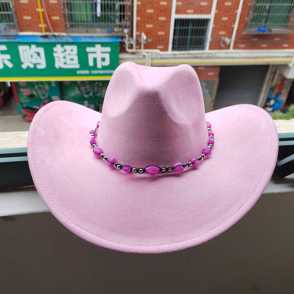 Замшевая шляпа Fedora Ковбойские шляпы в стиле вестерн Замшевая ковбойская шляпа в стиле вестерн Мужская и женская ковбойская шляпа с большими полями с каплевидным верхом