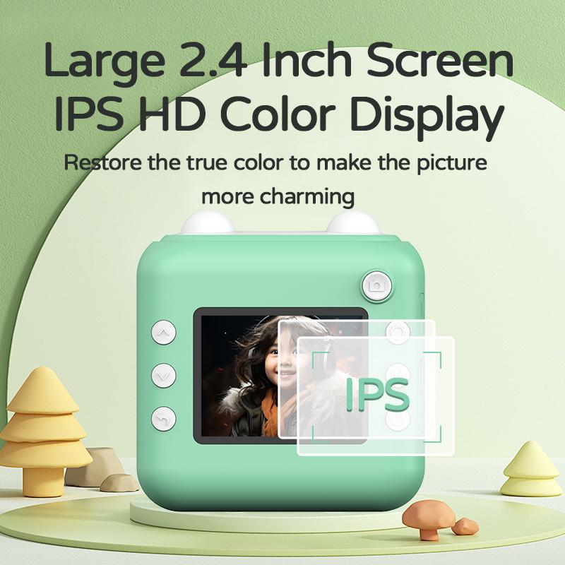 Милый детский мультяшный портативный термопринтер-камера, детская камера мгновенной печати, мини-фотокамера, цифровые камеры