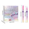 12 Colors/Set Nail Markers For Nail Art 0.5mm Nail Polish Pens Set Waterproof Quick-Drying Nail For Diy Nails Art Design