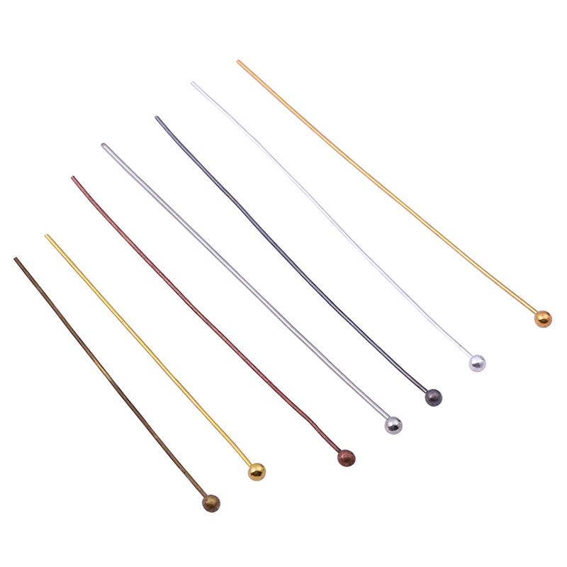 200Pcs/lot 10-50mm Flat Head Ball Head Eye Head Pins Connectors For Necklace Pendant DIY Jewelry Making Accessories Supplies