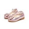 Girls Princess Leather Shoes Spring Autumn Elegant Kid Ballet Shoes Ankle-strap Bowtie Fashion Causal Children's Flats Versatile
