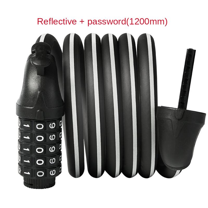 1.2-1.8m Bicycle Lock Code Key Locks Bike Cycling Password Combination Security Steel Wire Locks Bicycle Motorcycle Accessories