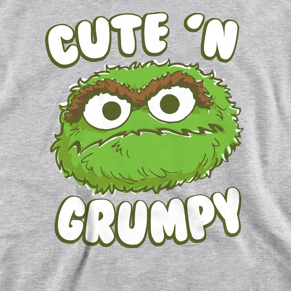 Sesame Street Unisex Adult Cute N Grumpy Heather Sweatshirt