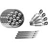 S&;D KU6097 Tasting Set Snails Service 4 People Plates Forks and Tongs Grey Stainless Steel H22.5 X 3.3 X 32 Cm