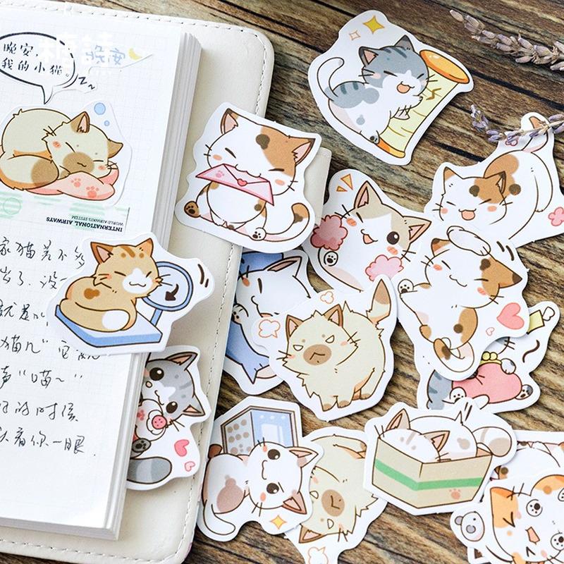 45 Pieces/ Boxed Stickers Account Album Decoration Stickers Seal Stickers Diy Stickers