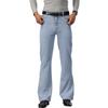 Men's Summer Flared Jeans Boot Cut Leg Flared Male Designer Classic Denim Jeans Light Blue Jeans