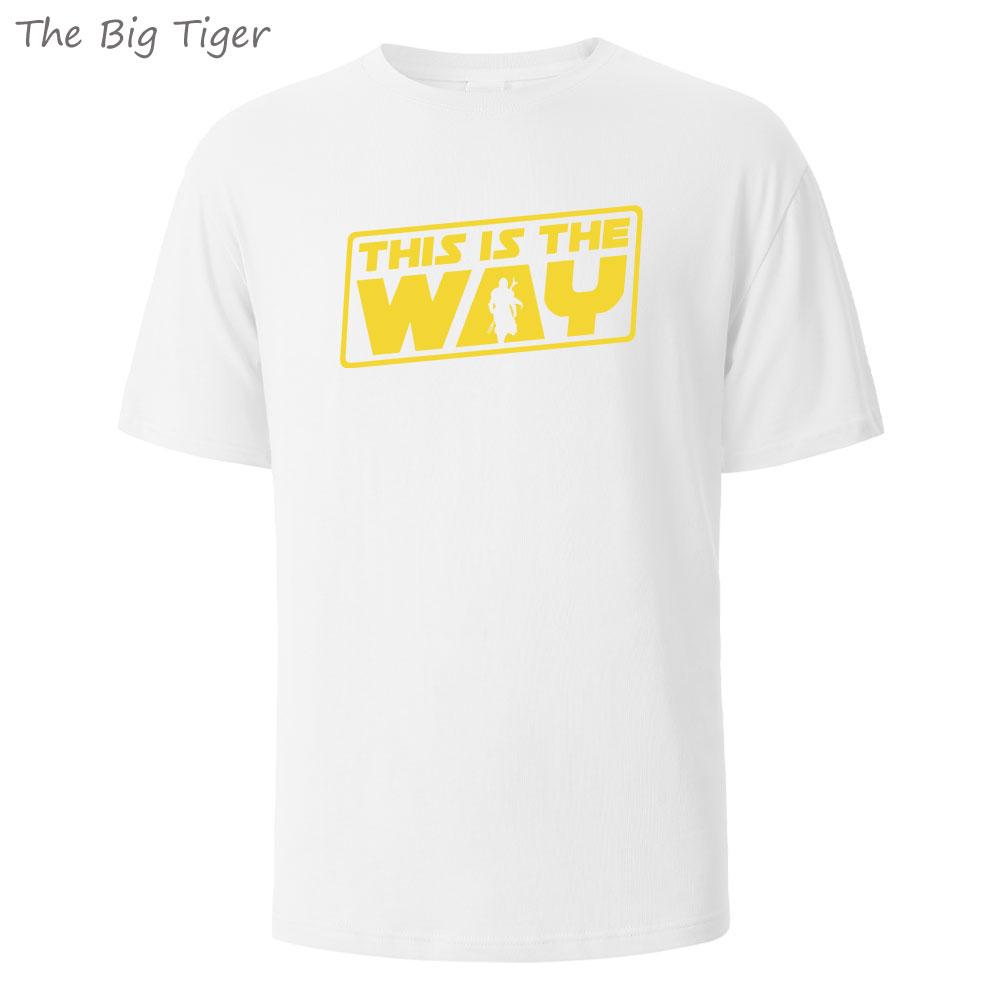 This Is The Way Printing Premium Cotton Mens Tee Comfortable Fit Crew Neck Breathable Fabric Casual Mens Tshirt