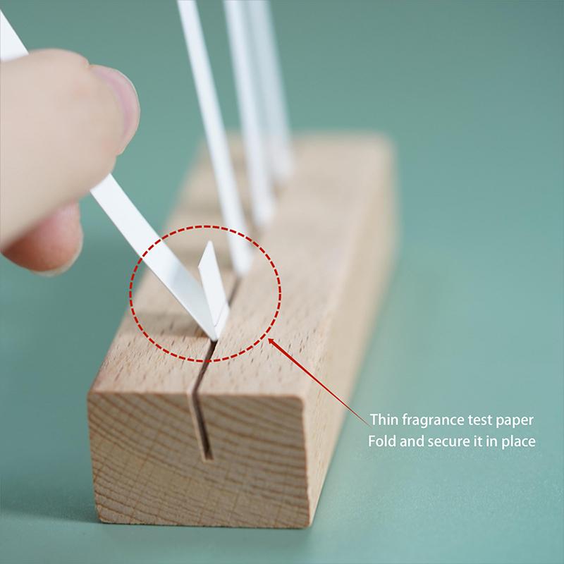 Деревянный Стол Духи Эфирные Масла Тест Тестер Бумажные Полоски Держатель Подставка Дисплей Зажимы Ароматерапия Скрепки Украшение