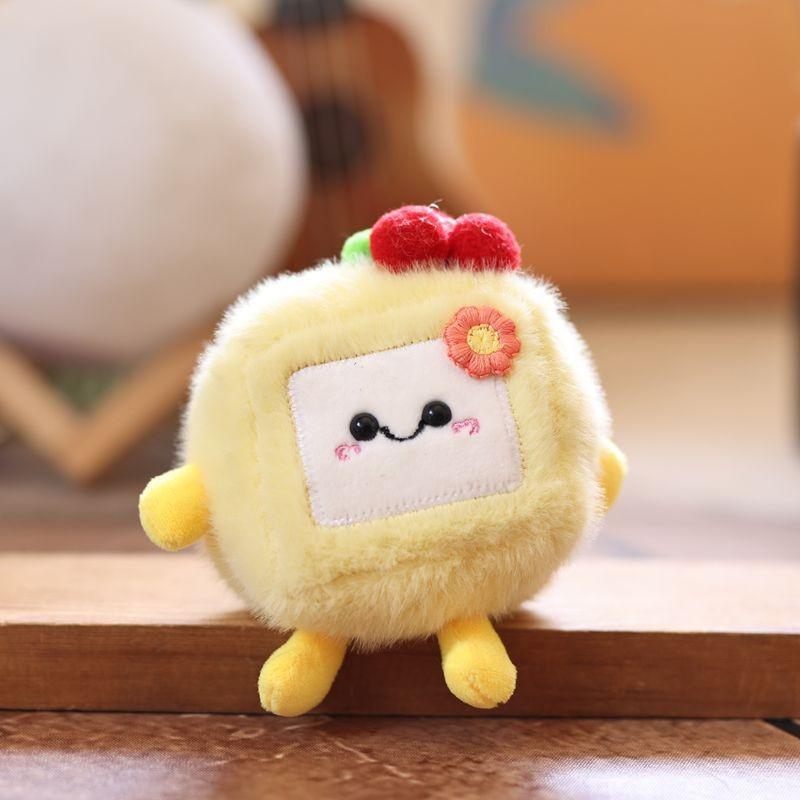 Tofu Plush Stinky Key Chain Bag Pendant Animal Doll Decoration Toy Gift Kids