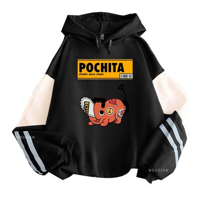 Толстовки с капюшоном «Manga Chainsaw Man Makima Pochita», толстовки в японском стиле, каваи, аниме, графика, Harajuku, большие мужские толстовки
