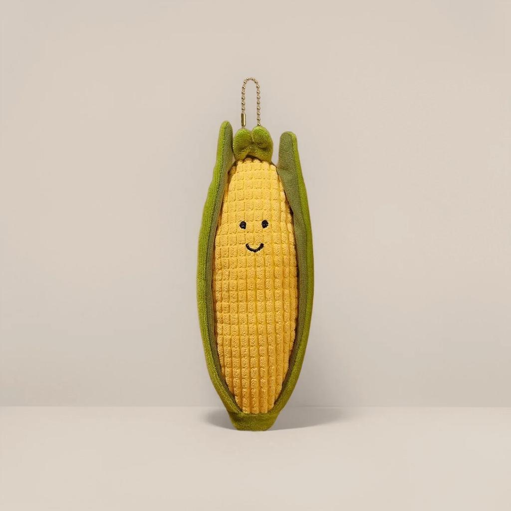 Cartoon Cute Fruit and Vegetable Plush Series Keychain Toy Peach Pear Cherry Doll Smiling Face Fruit Decoration Pet Gift