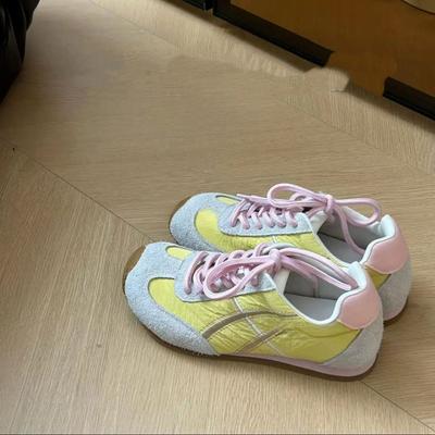 Женская обувь Dexun, весна 2025 года, новые кожаные универсальные спортивные туфли в тон, плоская подошва, легкие повседневные туфли для сноуборда, обувь Forrest Gump