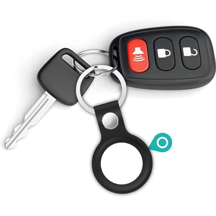 Чехол - Phonillico - AirTag 2021 - Набор из 2 штук - Черный силикон - Мягкий Нескользящий