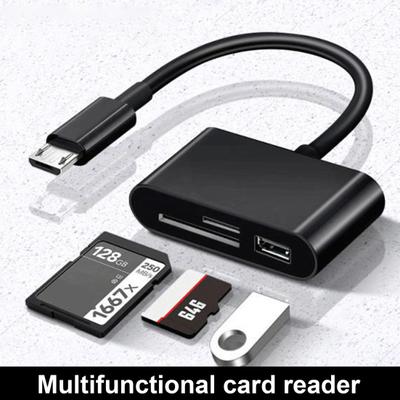 Полезный универсальный стабильный адаптер USB 2.0/Type-C 3-в-1 для многофункционального устройства чтения карт памяти для мобильного телефона Устройство чтения карт Micro-SD