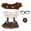 Niannyyhouse 20 см одежда для мягкой игрушки коричневая куртка рубашка юбка очки набор медведь хлопковая кукла наряд аксессуары