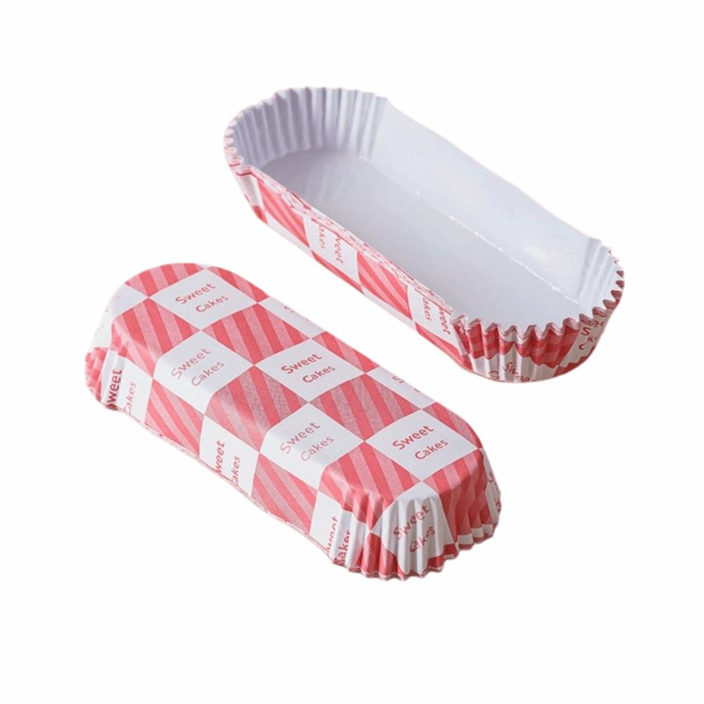 200Pcs Boat Shape Baking Cup Mold Greaseproof Bread Paper Holder Cupcake Liners  Oven Safe