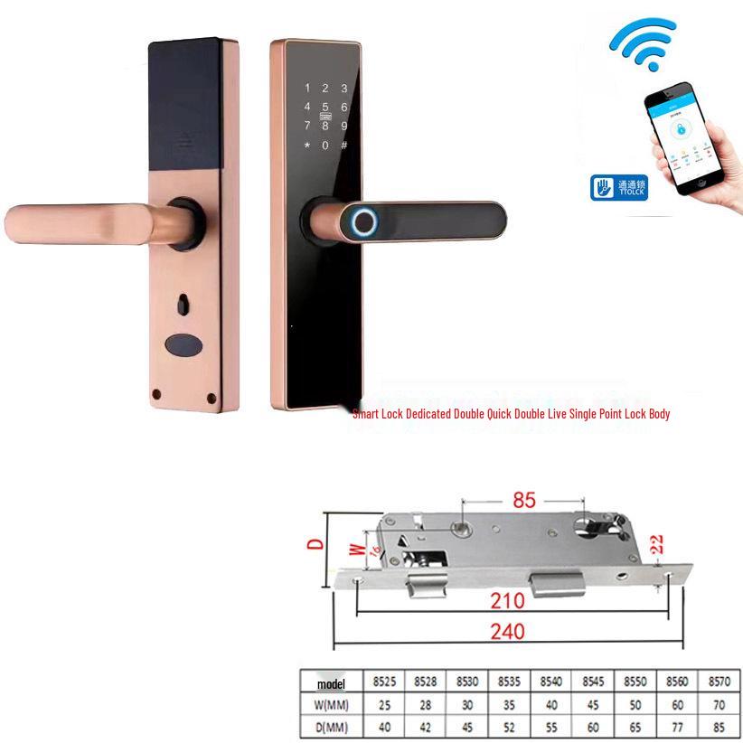 Многоязычный умный дверной замок с отпечатком пальца и дизайном граффити
