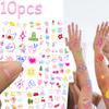 10 листов красочных допаминовых маленьких узоров татуировки наклейки для лица руки тела временные поддельные водонепроницаемые татуировки наклейки детские подарки