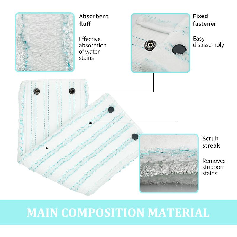 1/2 шт. Маленькая плоская насадка для швабры для Leifheit, накладка для уборки для влажной и сухой уборки, бытовые принадлежности для мытья пола, 42x15 см