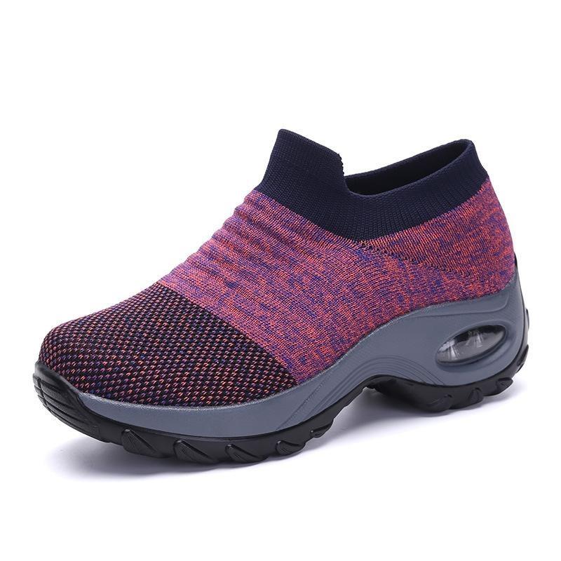 Повседневные носки, женская обувь, спортивная обувь Flyknit с большой воздушной подушкой, толстая подошва, туфли для мам, танцевальная обувь, женская обувь