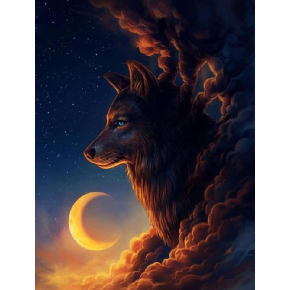 5D DIY Diamond Painting Fantasy Animal Cross Stitch Kit Full Diamond Embroidery Rhinestone Picture Mosaic Mosaic Home Decoration